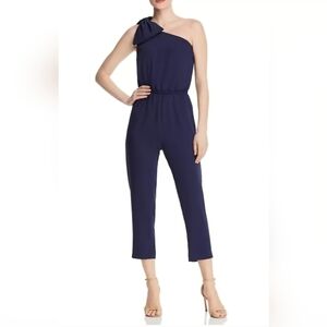 Amanda Uprichard Ramona One Shoulder Bow Jumpsuit - Size Small